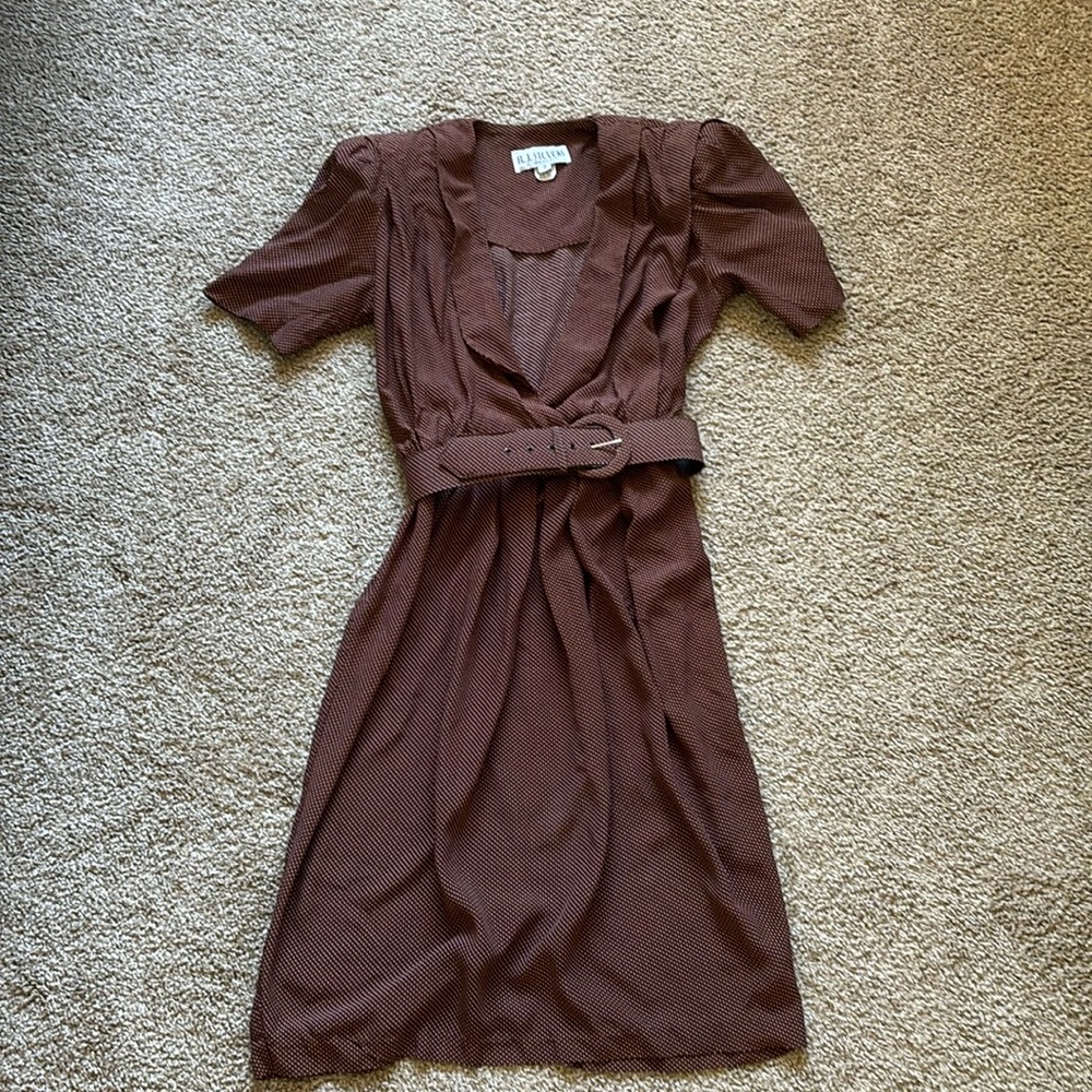 Brown polka dot vintage style dress 🤎Nara smith inspo🤎